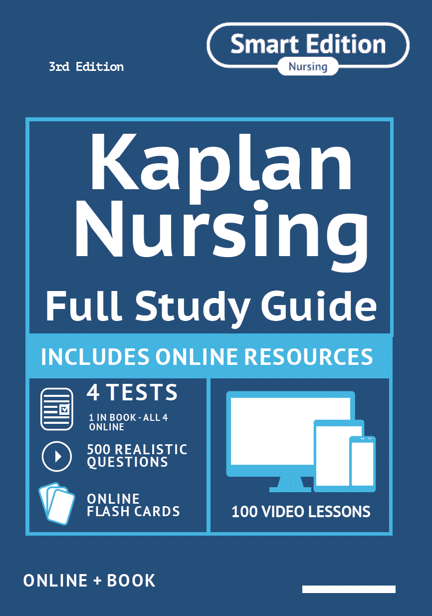 Kaplan Nursing Admissions Test Study Guide - Comprehensive Nursing Exam Prep with 4 Practice Tests & Online Resources for Visual Learners