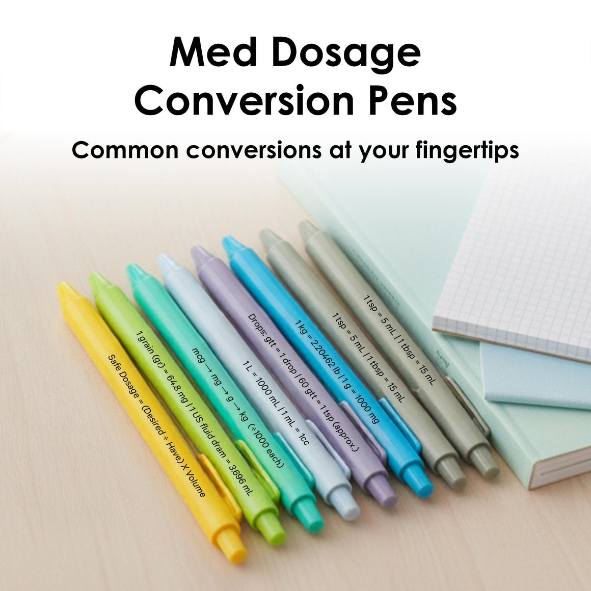 Pens Medical Dosage Calculations Ultimate Nursing School Hack Quick Reference Formulas Instant Conversions Study Tools Nurse Essentials