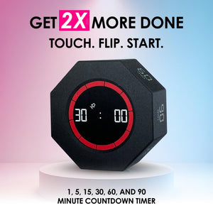 Smart Edition Pomodoro Timer Cube, Productivity Timer, Pause & Resume, Silent & Adjustable Sound Alert, for ADHD, Task, Work, Study, 3/5/10/15/25/30min & Custom Countdown